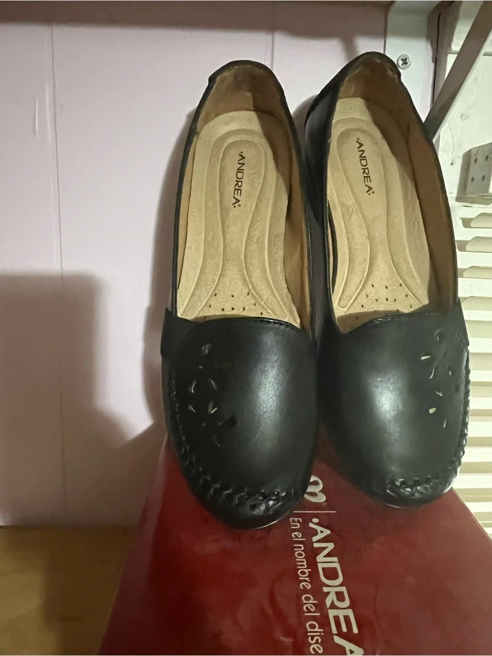 ANDREA FENZI Black Women’s Perforated Slip-On Flats